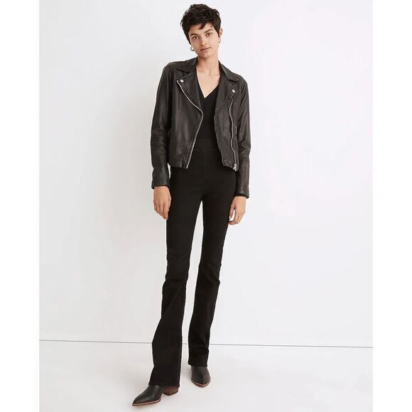NEW Madewell Pull-On Skinny Flare Jeans in Black Frost, 33 - Picture 3 of 16